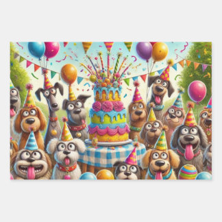 Paws & Parties A Bark-tastic Birthday Bash Wrapping Paper Sheets