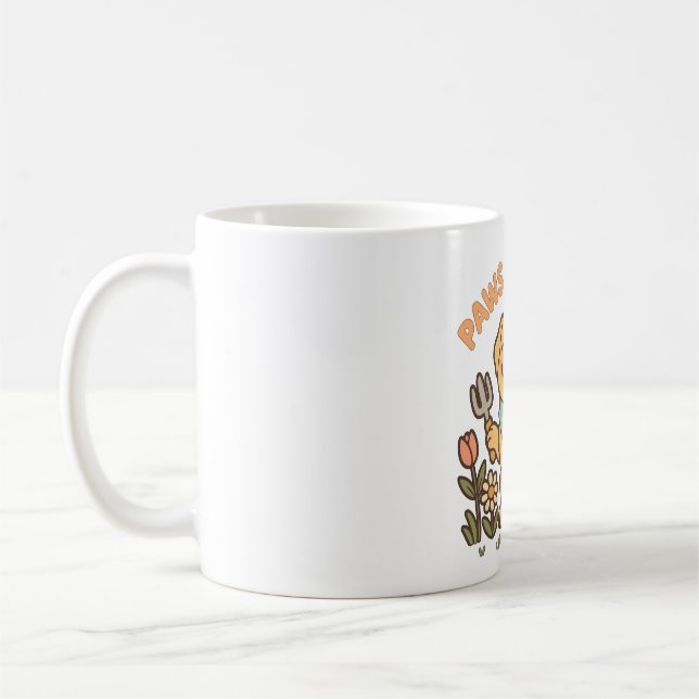 Paws & Petals – Cute Gardening Dog Shirt for Sprin Coffee Mug (Left)
