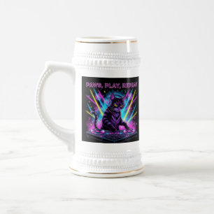 Paws Play Repeat DJ Cat Mug Music Lover Funny Gi