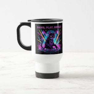 Paws Play Repeat DJ Cat Mug Music Lover Funny Gi