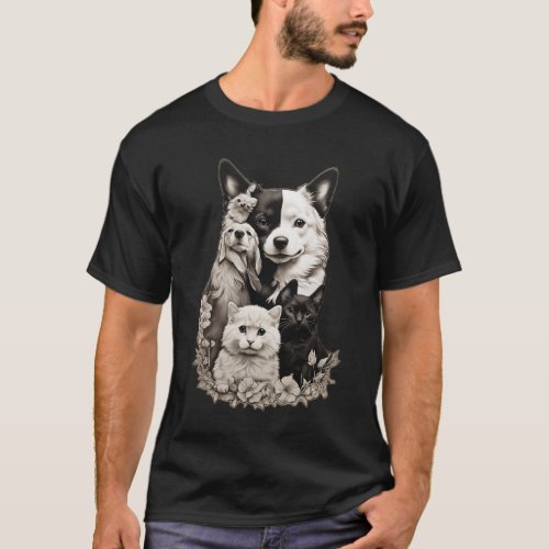 Paws  Portraits Express Your Love with Pet T_Shirt