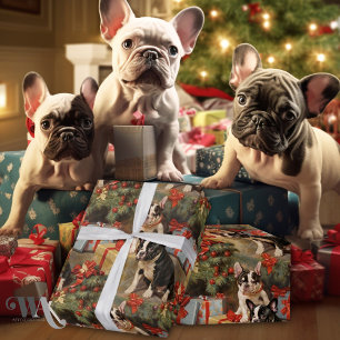 Paws & Presents French Bulldog Christmas Wrapping Paper