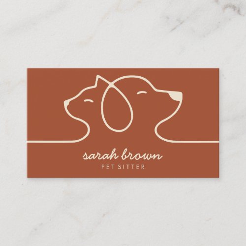 Paws Punch Loyalty Terracotta Cat Dog Pet Business Card