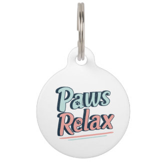 Paws Relax Pet ID Tag