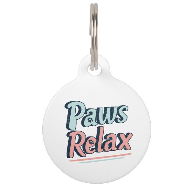 Paws Relax Pet ID Tag (Front)
