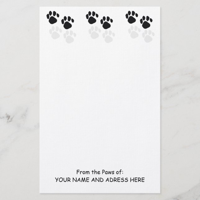 Paws Stationary Stationery (Front)