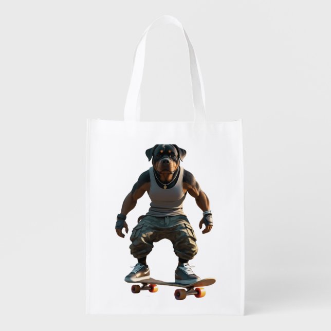 Paws % Swagger Grocery Bag (Front)