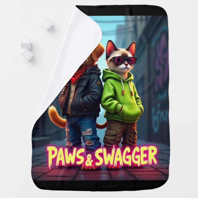 Paws & Swagger™ Stylish Pet Apparel Baby Blanket (In Situ)