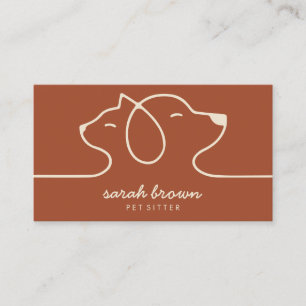 Paws Terracotta Cat Dog Pet Business Card