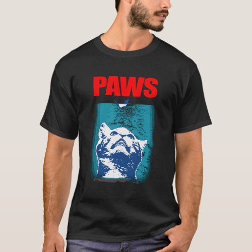 Paws Underwater Shark Attack T_Shirt