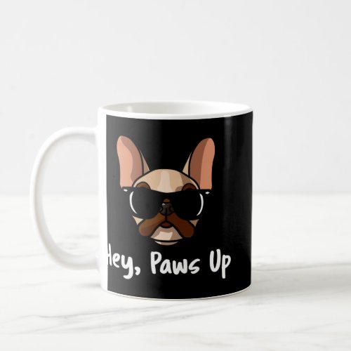 Paws Up French Bulldog Dog Mum Dad with Sunglasses Coffee Mug