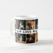 Paws We Love You Dad Photo Collage Coffee Mug (Front Left)