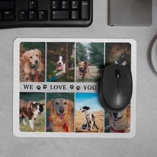Paws We Love You Dad Photo Collage Mouse Pad