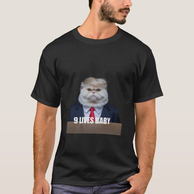 Pawsidential Campaign Nine Lives One Feline Trump T-Shirt (Front)