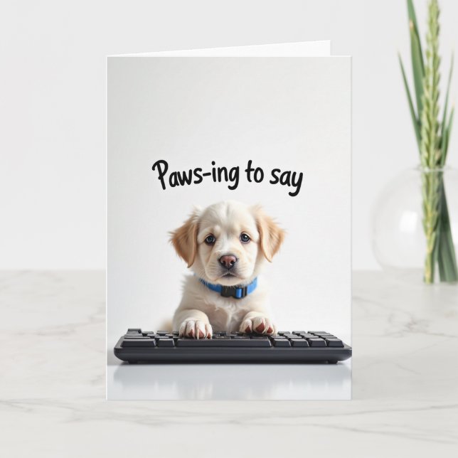 Pawsing Sweet Fathers Day Card (Front)