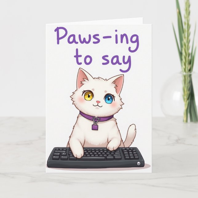 Pawsing To Say Happy Mothers Day Card (Front)
