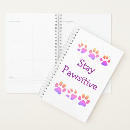 Pawsitive Quote Paw Print Planner