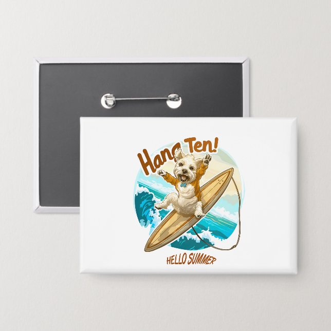 Pawsitive Summer Swag Button (Front/Back)
