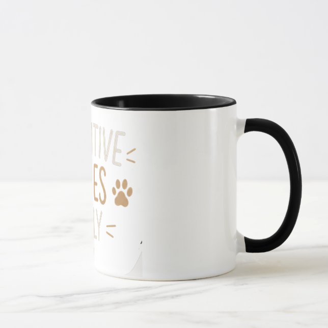 Pawsitive Vibes Only - Cute Dog Lover & Pet Parent Mug (Right)