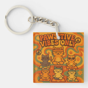 Pawsitive Vibes Only Keychain