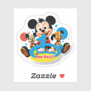 Pawsitively 1 Today! Sticker
