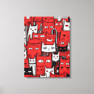Pawsitively Adorable: Cat Lovers' Birthday Canvas Print