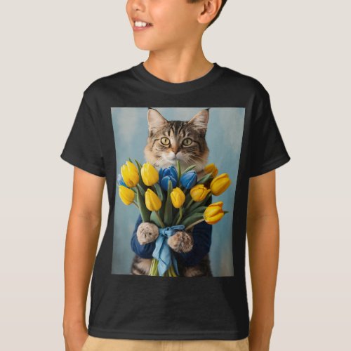Pawsitively Adorable Kitty Crew T_Shirt