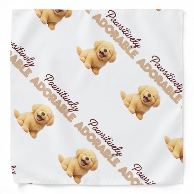 Pawsitively Adorable Pet Bandana (Front)