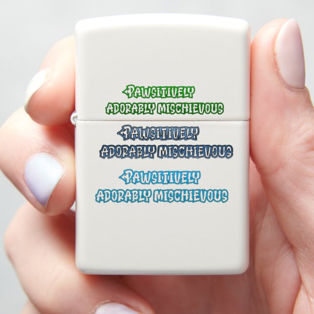 Pawsitively Adorably Mischievous Zippo Lighter (In Hand)