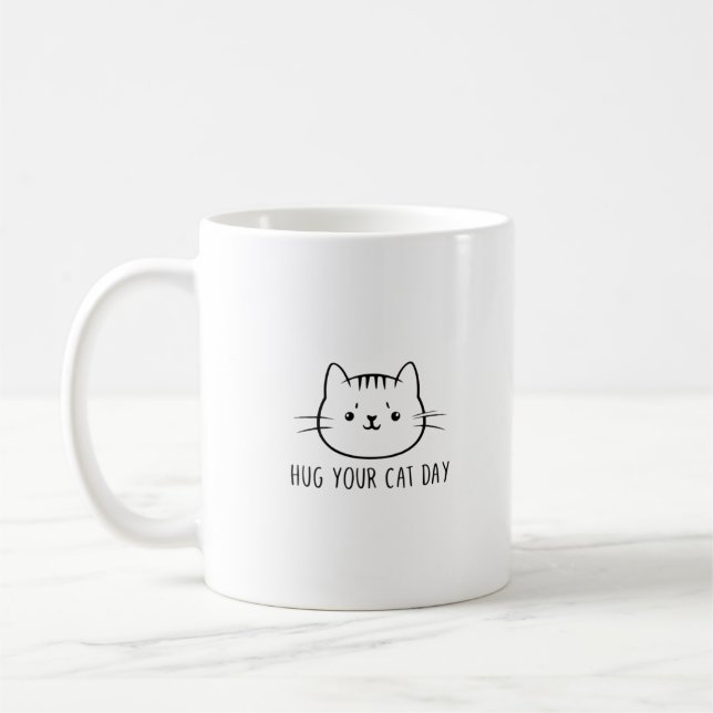 Pawsitively Charming: National Cat Day Edition Coffee Mug (Left)