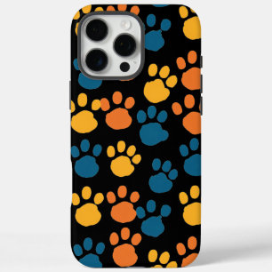 Pawsitively Cute Black iPhone 16 Pro Max Case