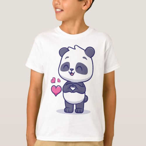 Pawsitively Cute Show Some Love for Panda T_Shirt