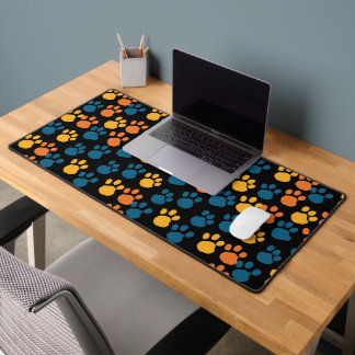 Pawsitively Cute White Desk Mat