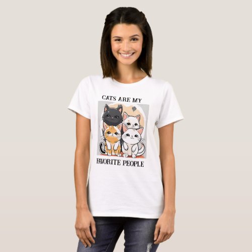 Pawsitively in Love Cat Love Design T_Shirt