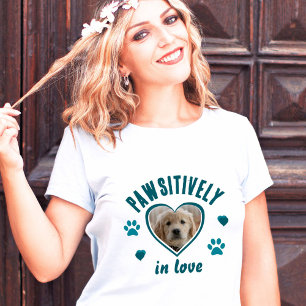 Pawsitively in Love Paw Heart Dog Photo  Tri-Blend Shirt