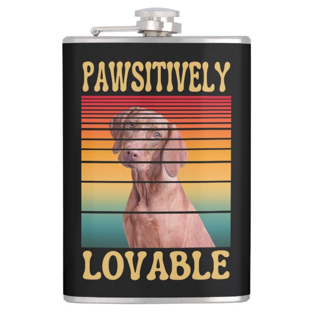 PAWSITIVELY LOVABLE   FLASK (Front)