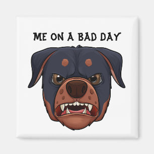 Pawsitively Moody: Mad Dog Face Magnet