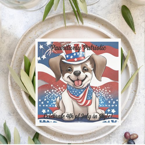 Pawsitively Patriotic Paper Napkins