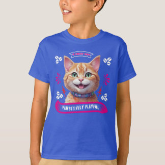 Pawsitively Playful Cat T-Shirt