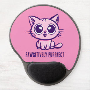 Pawsitively Purrfect, Beautiful Manga Kitten Gel Mouse Pad