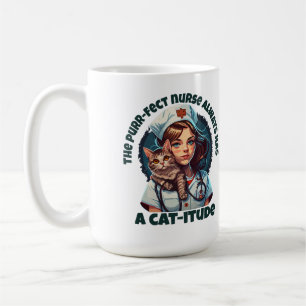 Pawsitively Purrfect Cat Nurse Coffee Mug