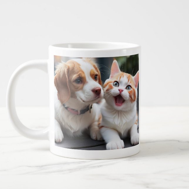 Pawsitively Purrfect Jumbo Pet Mug Design. (Left)