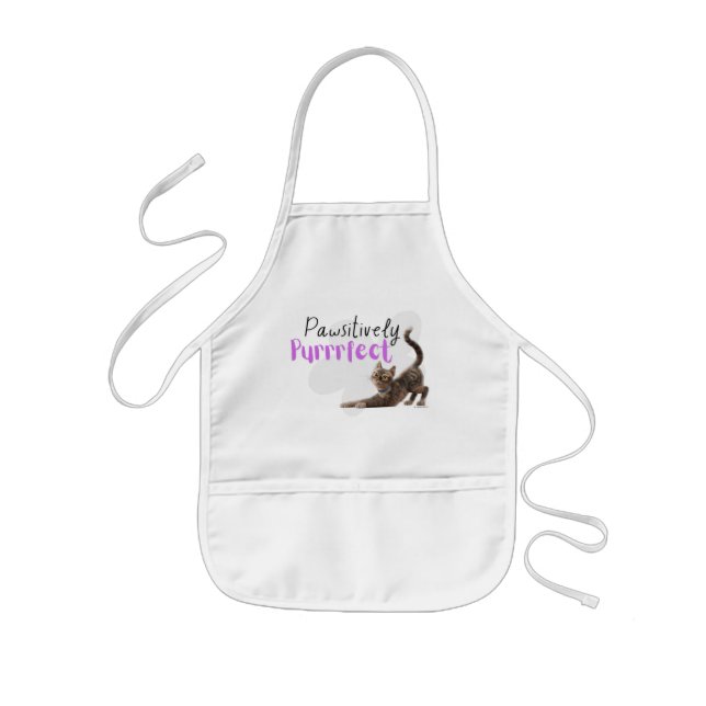 Pawsitively Purrrfect Kids' Apron (Front)
