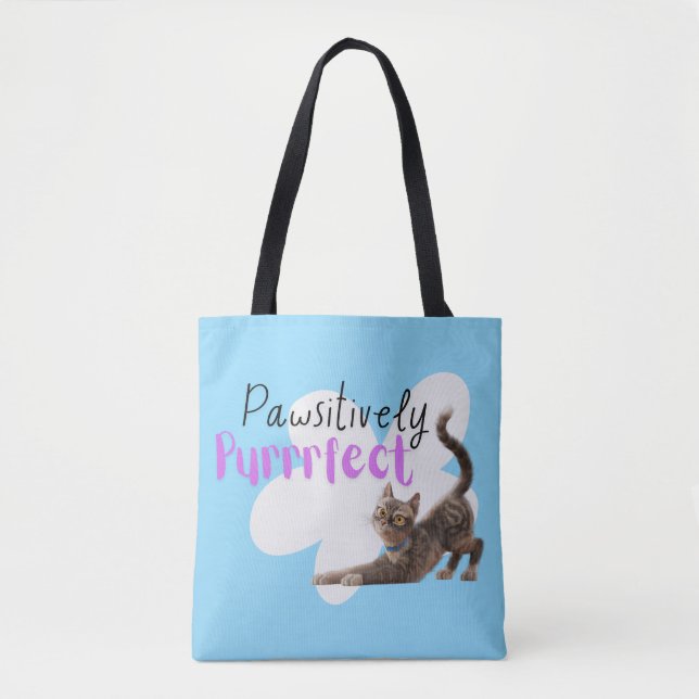 Pawsitively Purrrfect Tote Bag (Front)