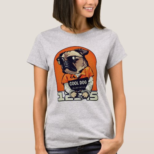 Pawsitively Stylish Cool Dog Girls Tee T_Shirt