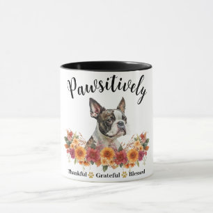 Pawsitively Thankful Grateful Blessed Cute Dog Mug