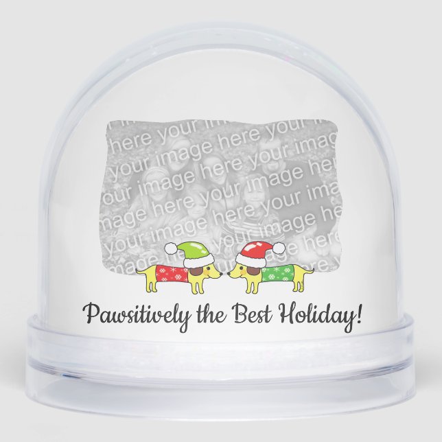 Pawsitively the Best Holiday – Dog Design Snow Globe (Front)