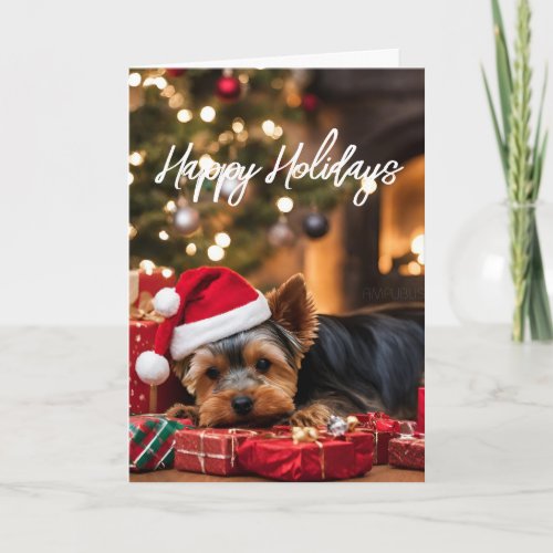 Pawsitively Yorkie  Holiday Card