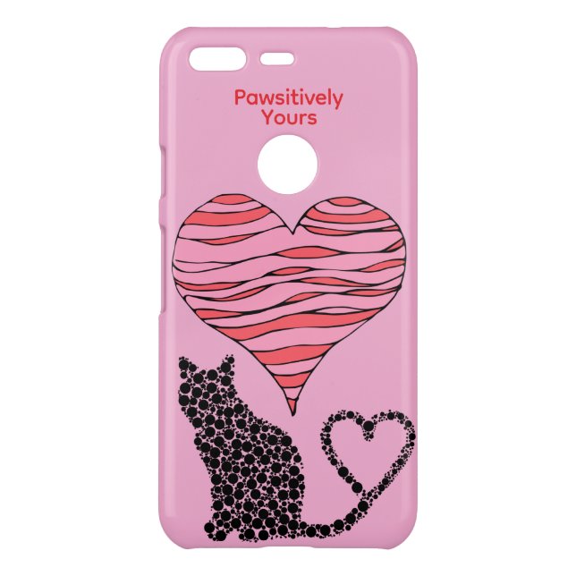 Pawsitively Yours Valentine Cat iPhone Case (Back)