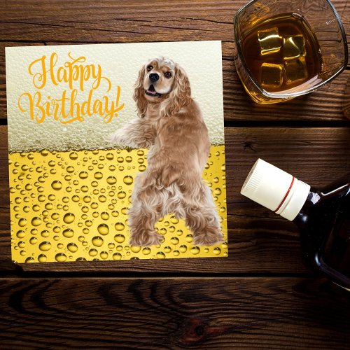 Pawsome Birthday Cheers Cocker Spaniel Sticker